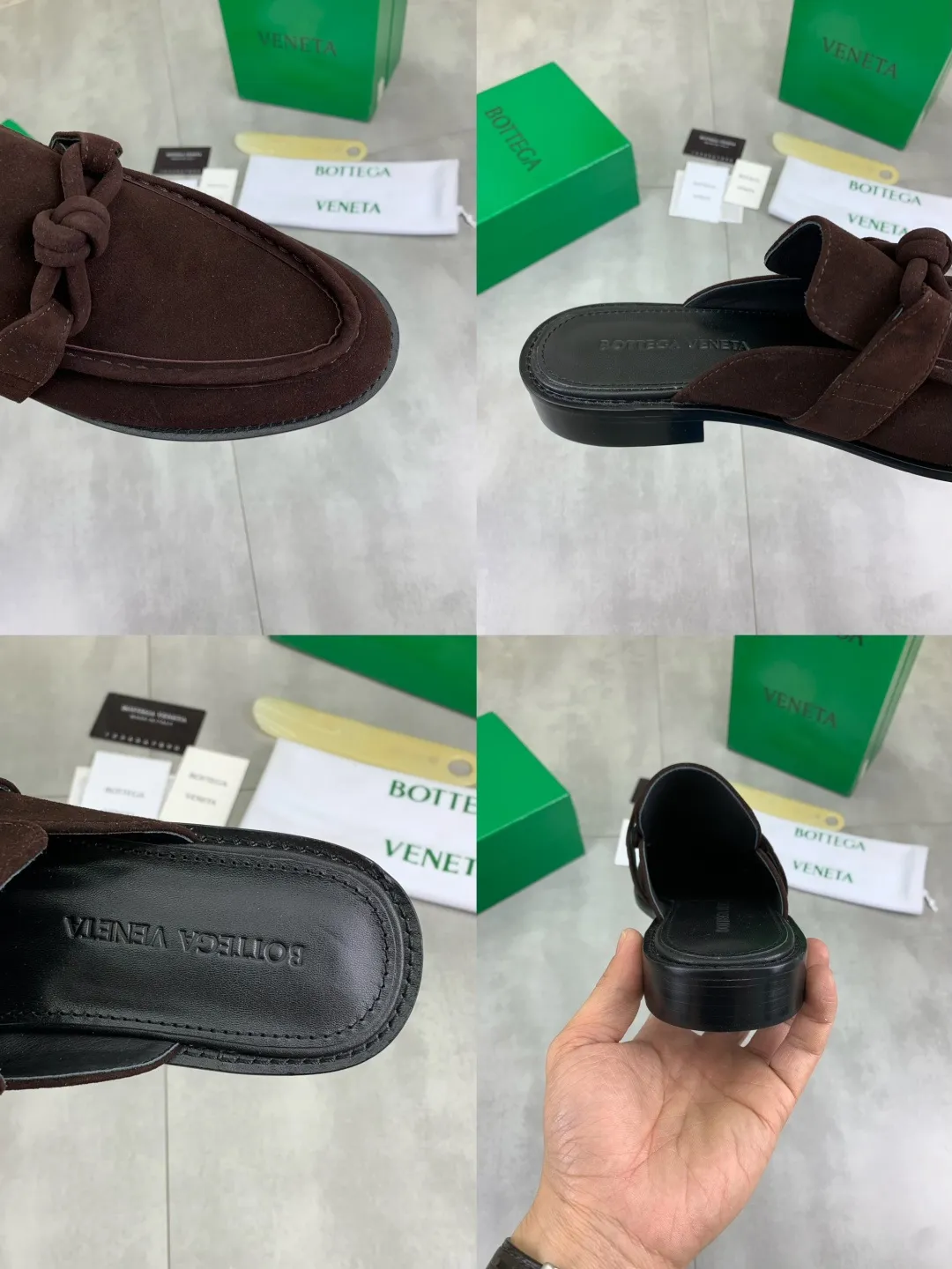 Men's shoes 💰P800 [New model] (genuine leather outsole) water-dyed cow lining 💰High-quality business couple half-slip leather shoes 💎💎💎 BOTTEGA VENETA official website synchronizes the latest top version of BV in the market, accepts material comparison, shoe type comparison, process comparison, practical and textured, versatile and suitable for any occasion, the more you look at it, the more flavorful it becomes. Purely hand-knitted craftsmanship - Upper material, calfskin imported from Italy 🇮🇹 - High-quality water-dyed cowhide lining - Original private model customized leather outsole -Size: Female 35-39 (40 ordered) Male 39-44 (38 45 can be customized) Color: Multiple colors available